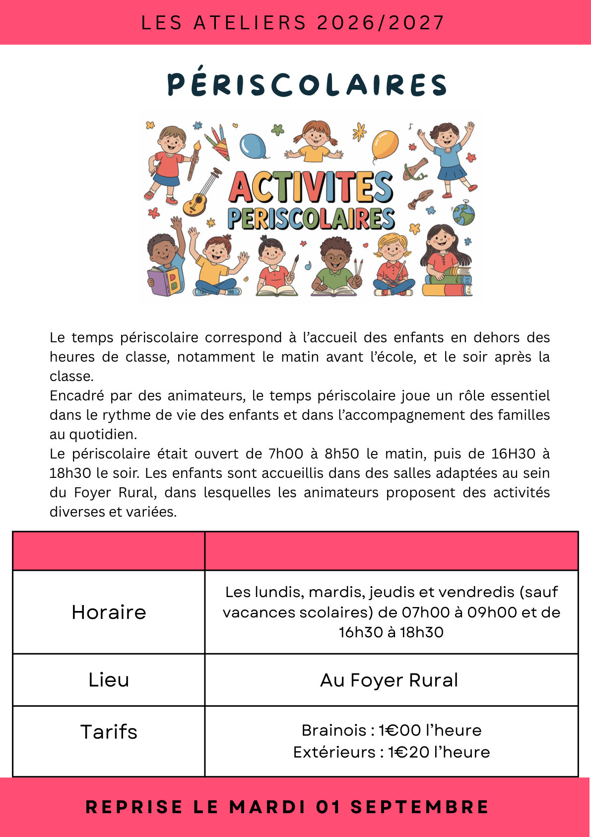 Périscolaire — Foyer Rural de Braine