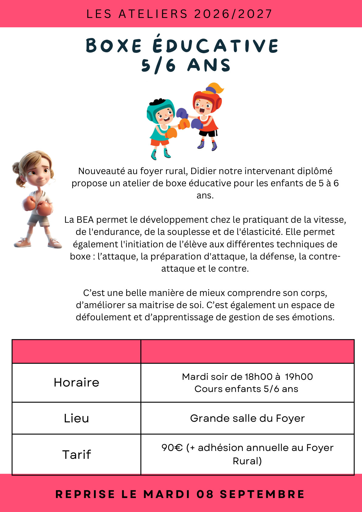 Boxe éducative 5/6 ans — Foyer Rural de Braine