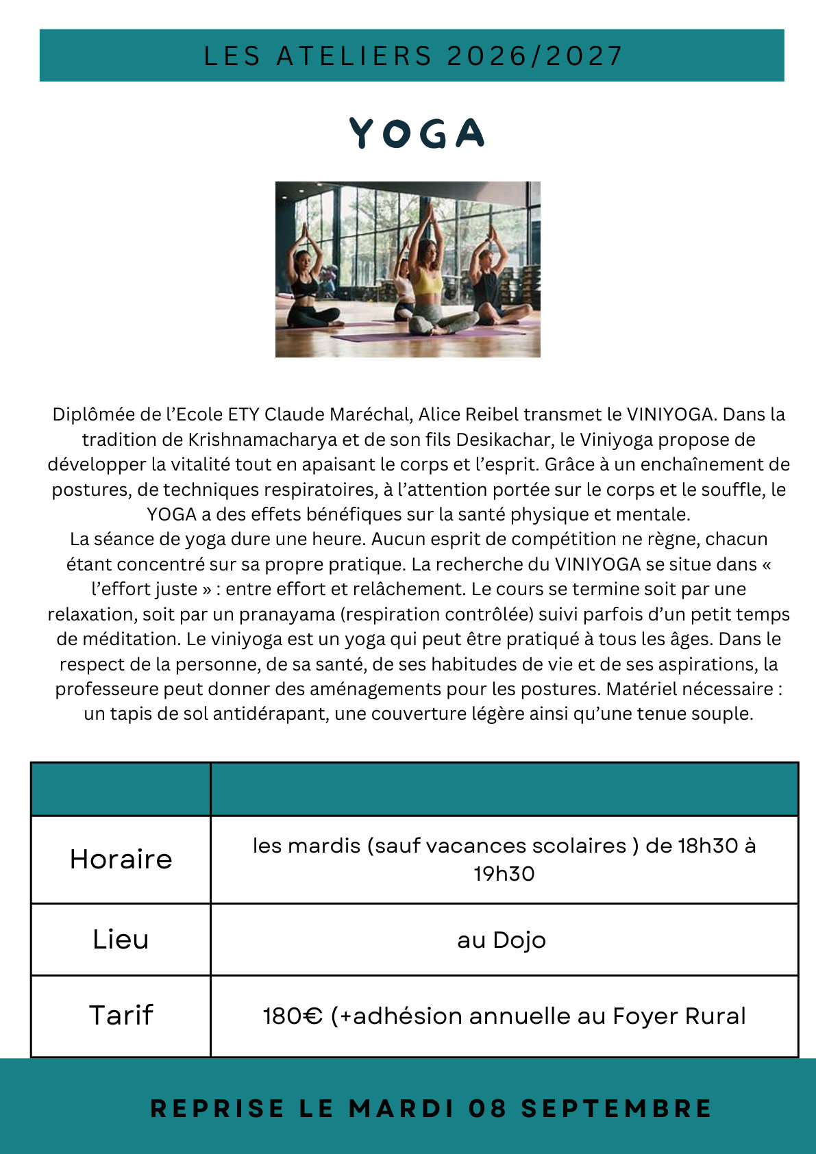 Yoga — Foyer Rural de Braine
