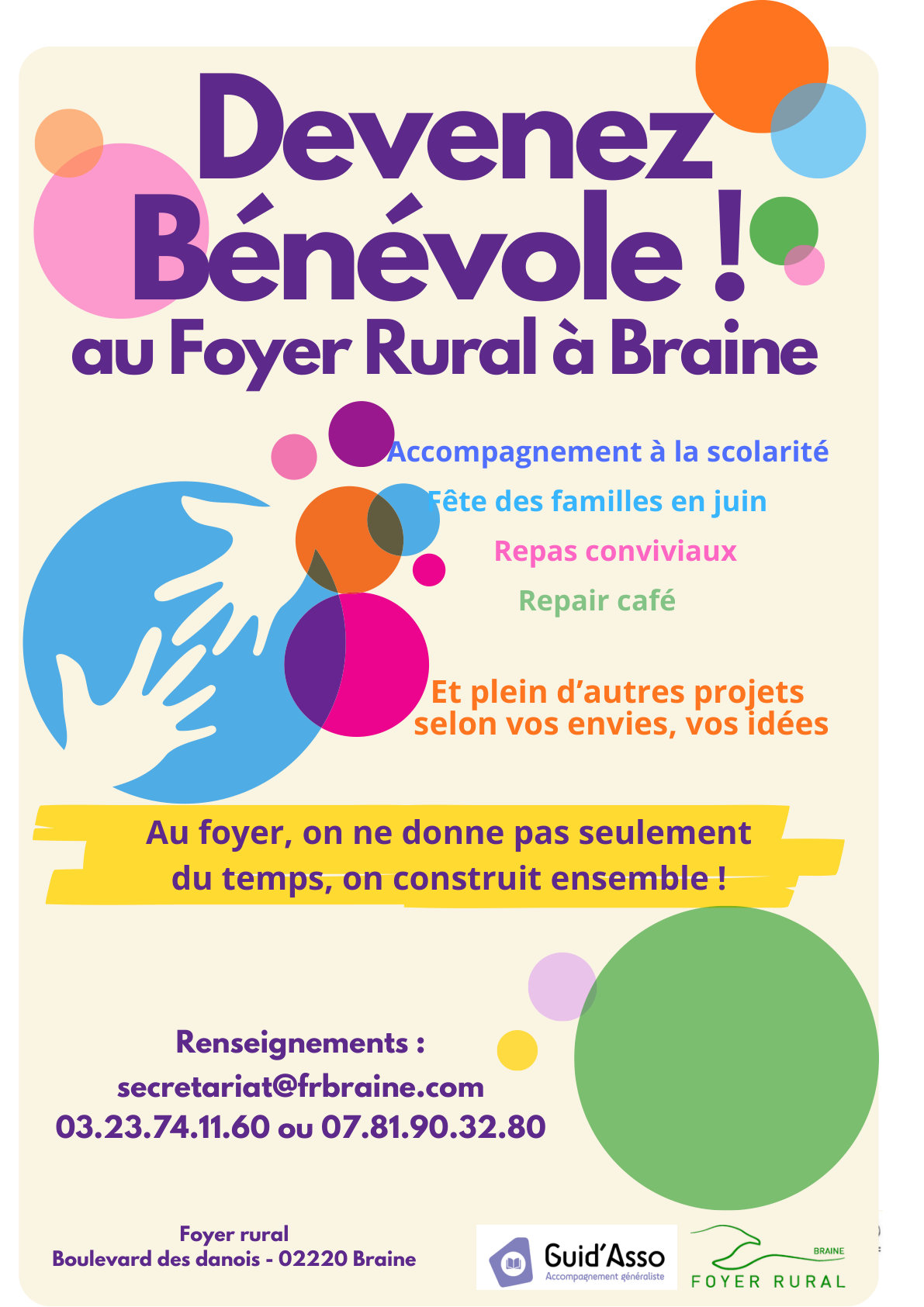 Devenez bénévole — Foyer Rural de Braine