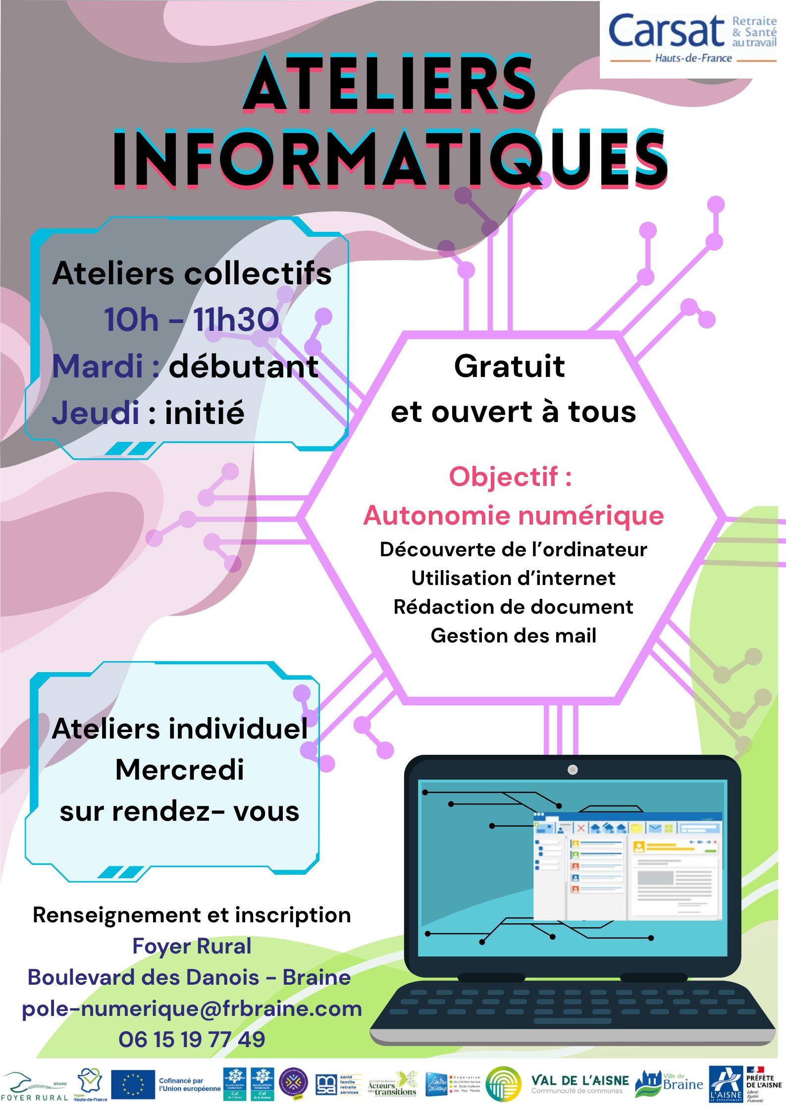 Cours informatiques — Foyer Rural de Braine